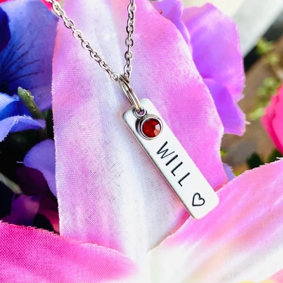 Name Necklace -  Personalized Necklace - Personalized Jewelry - Hand Stamped - Picture 3 of 4